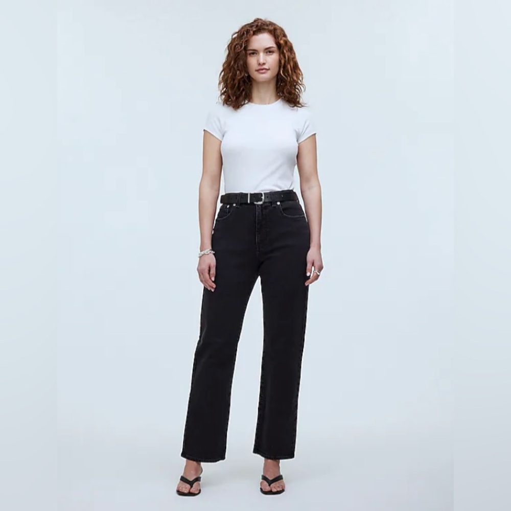 Madewell The Curvy '90s Straight Jean • size 26 • Faded Black • NM273
